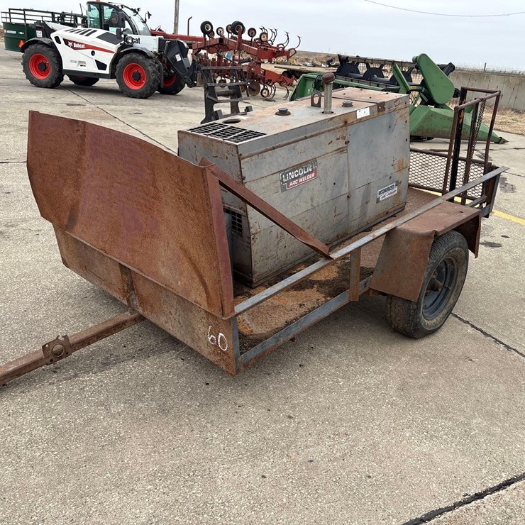 66” x 99” Trailer With Lincoln Arc Welder & Generator