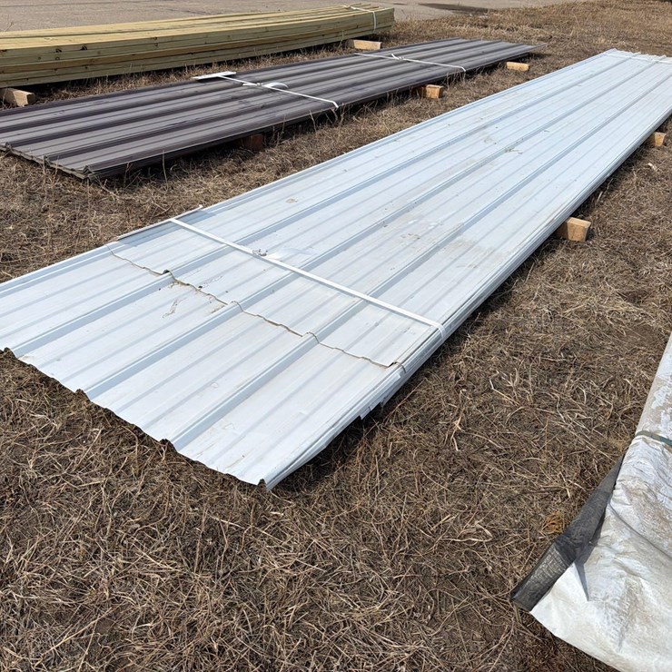 Unused 20ft Long White Steel