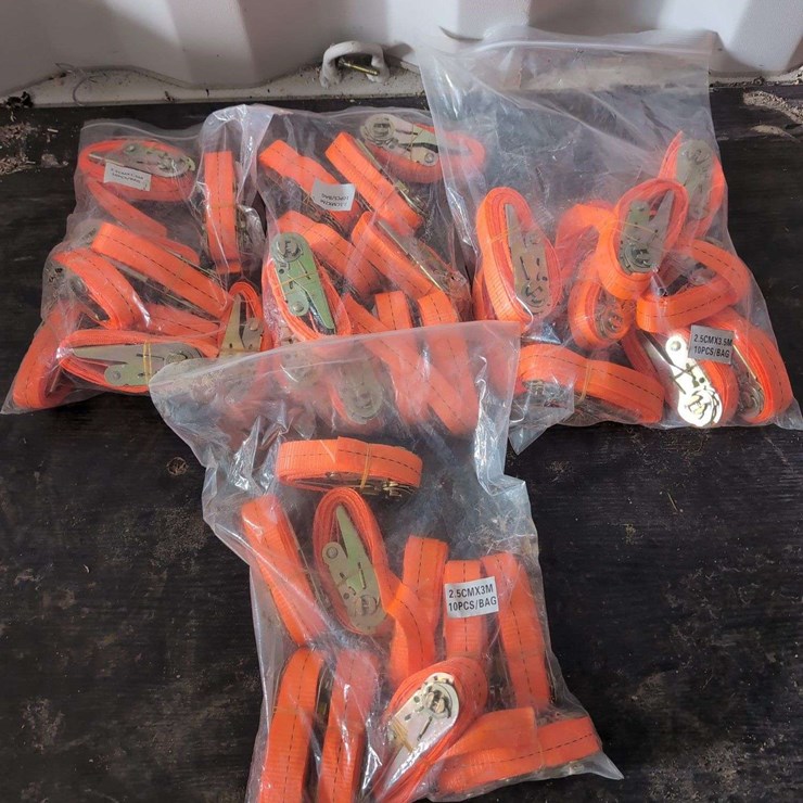 (40) Tie Down Straps - 10/each size 4 sizes - 1" (3.5m,3m,2.5m, and 1.5m long)