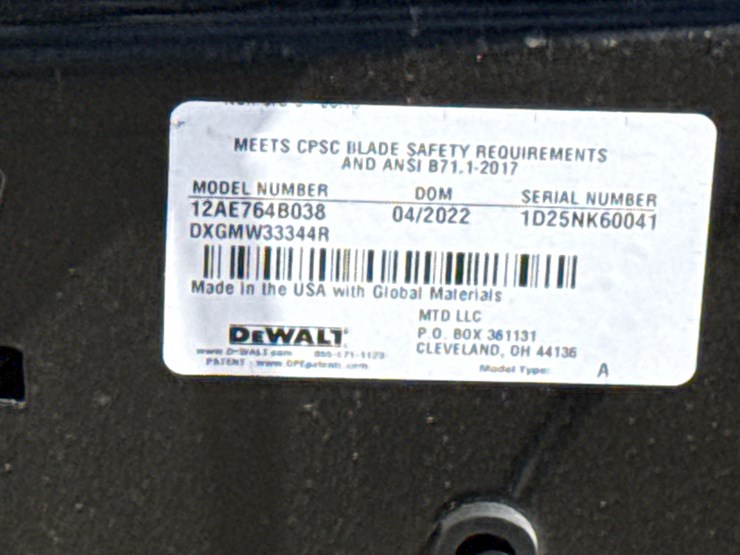 #36-•-unused-dewalt-dw33-33"-walk-behind-zero-turn-mower-1d25nk60041-inv#-41236-image-13