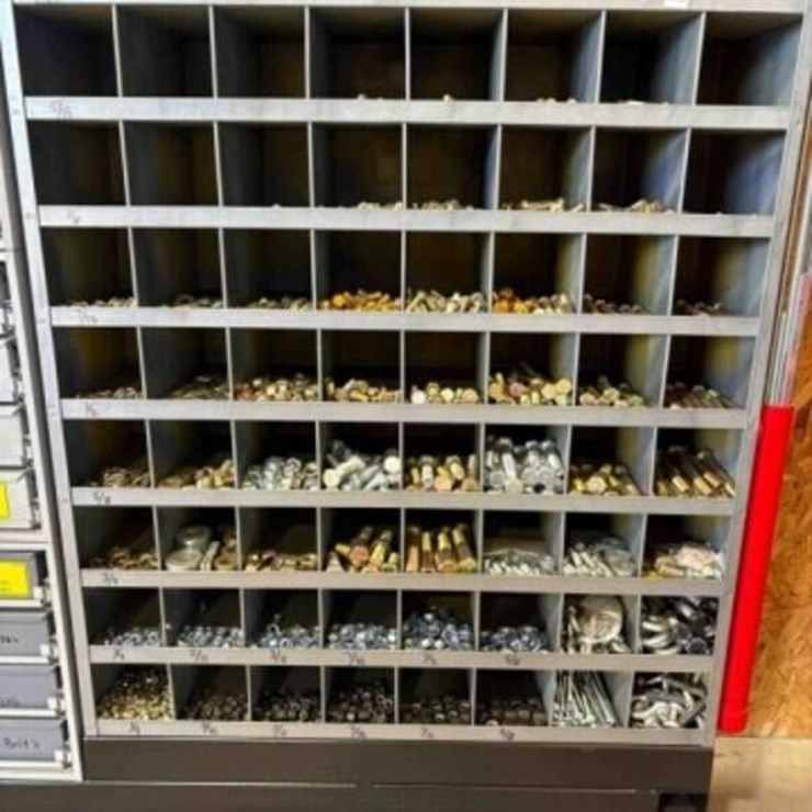 72 HOLE BOLT BIN WITH HARDWARE