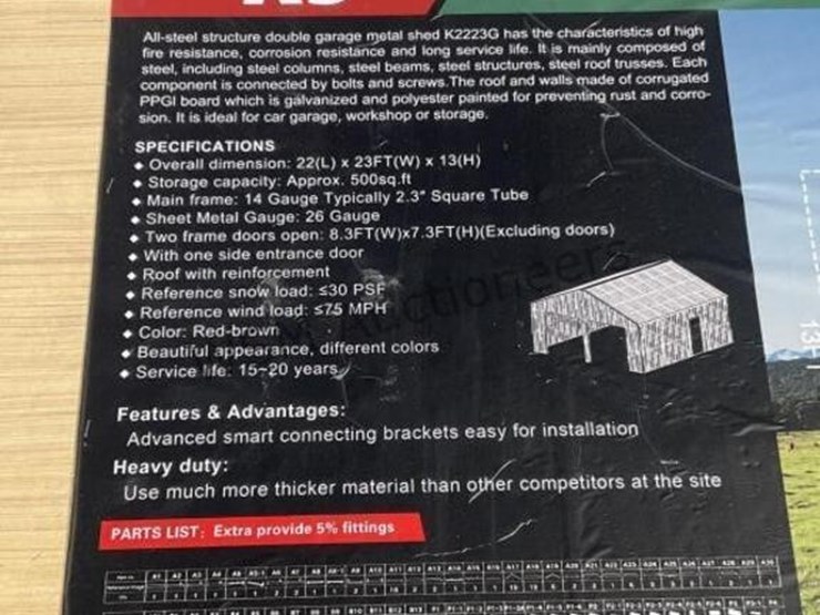 kj-k2223g-23ft-x-22ft-double-garage-metal-shed-image-6