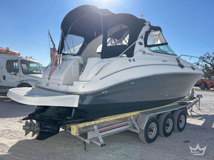 2006-sea-ray-sundancer-31ft-boat-w/-loadmaster-28ft-tri-axle-boat-trailer-image-3