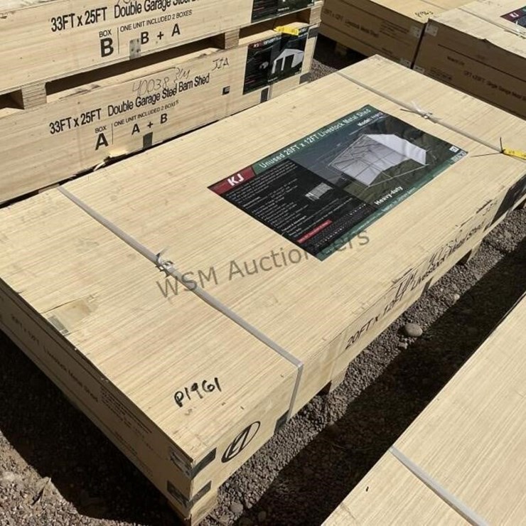 KJ 1912 20FT X 12FT METAL LIVESTOCK SHED