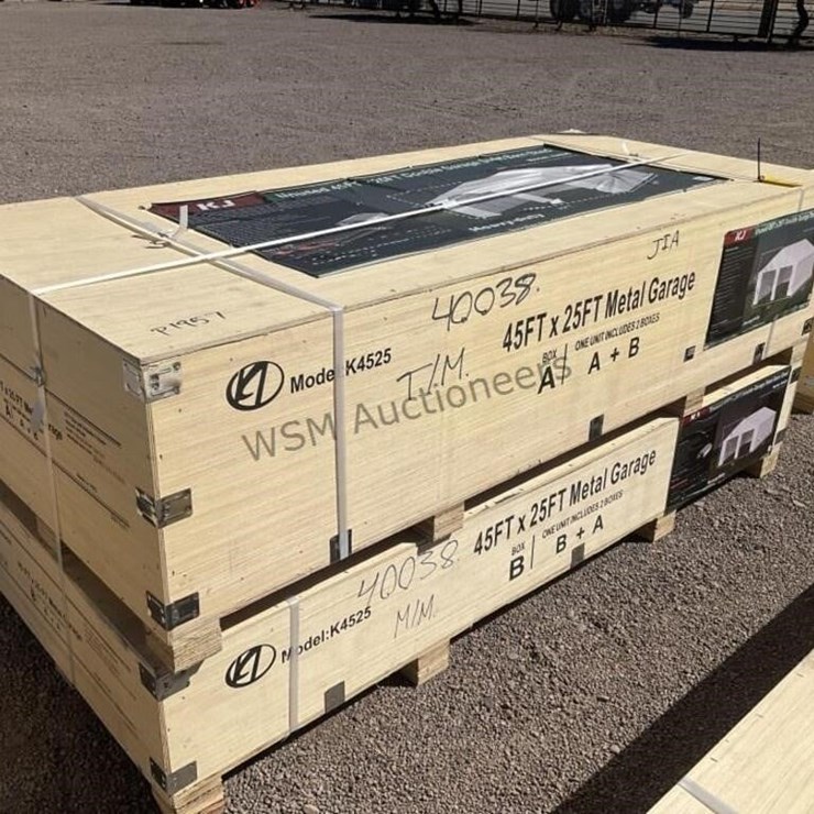 KJ K4525 45FT X 25FT METAL GARAGE