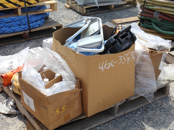 #8016-•-pallet-of-hard-hats,-laser-tyvec,-misc-items-image-2