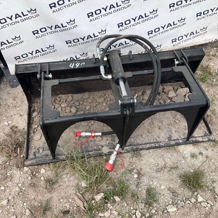 44in Single Cylinder Grapple Bucket Skid Steer Attachment