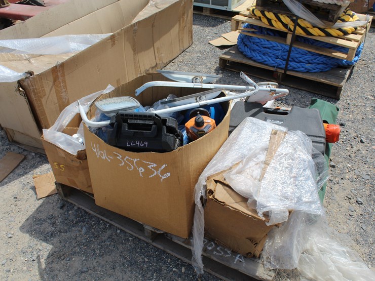 #8016-•-pallet-of-hard-hats,-laser-tyvec,-misc-items-image-3