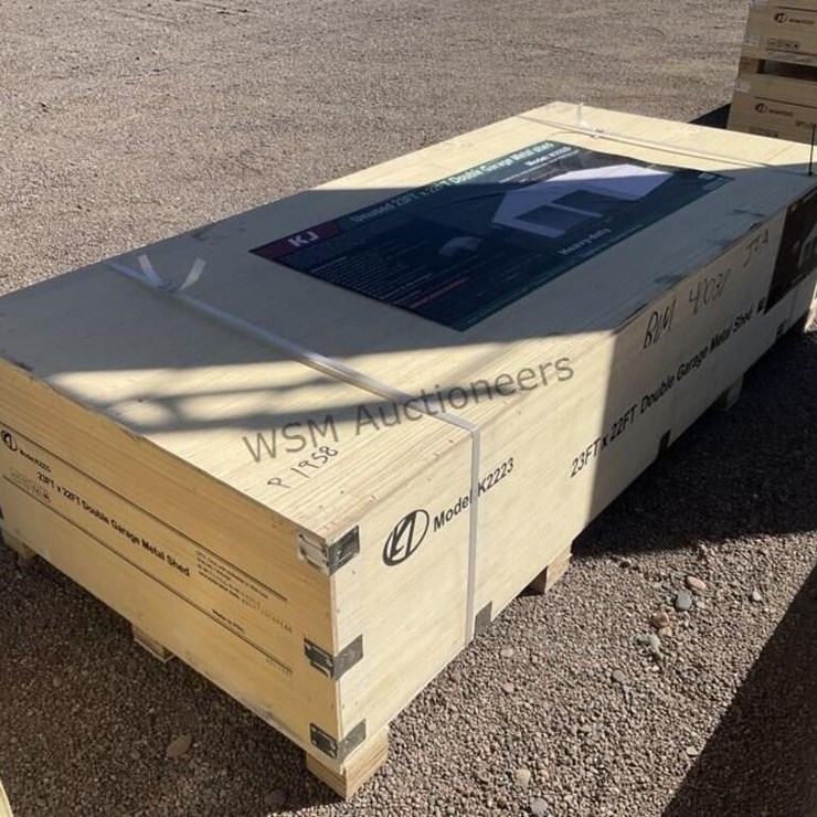 KJ K2223 23FT X 22FT DOUBLE GARAGE METAL SHED