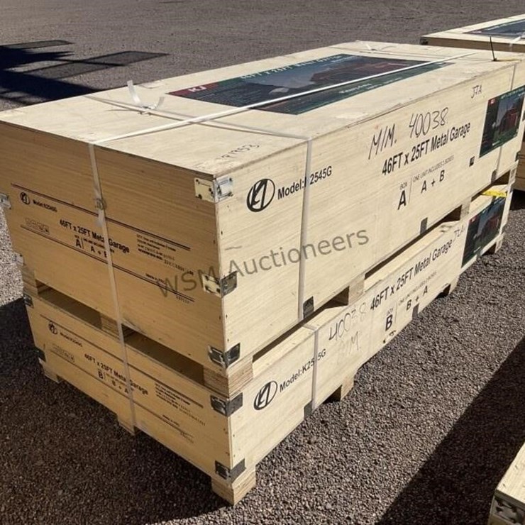 KJ K2545G 46FT X 25FT METAL GARAGE