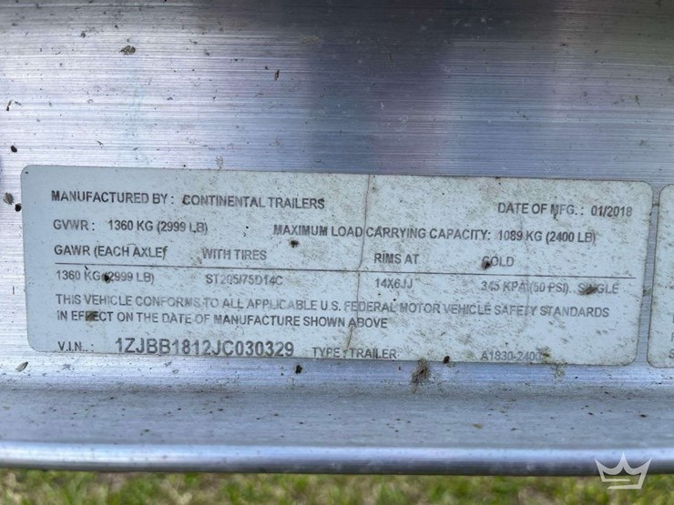 1980-19ft-sailboat-w/-2018-continental-trailer-s/a-boat-trailer-image-10