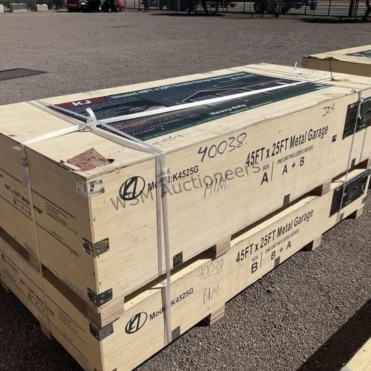 KJ K4525G 45FT X 25FT METAL GARAGE