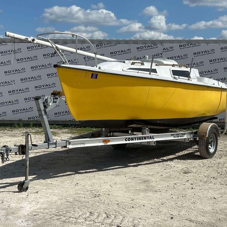 1980 19ft Sailboat w/ 2018 Continental Trailer S/A Boat Trailer