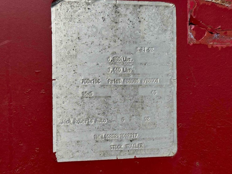 1992-wilro-livestock-trailer,-steel,-20'-x-6-1/2'-,-cut-gate,-**-titled-**-image-7