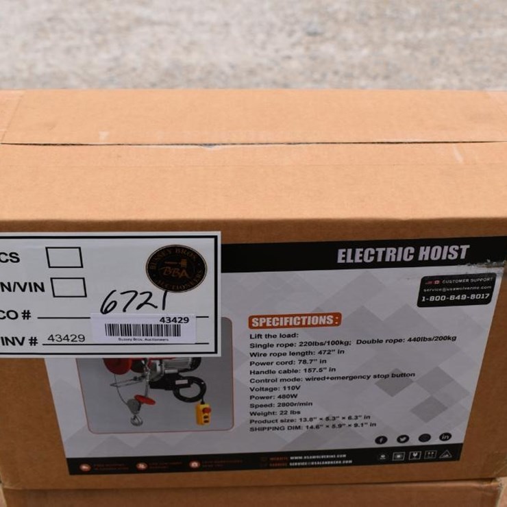 LANDHERO ELECTRIC HOIST 43429