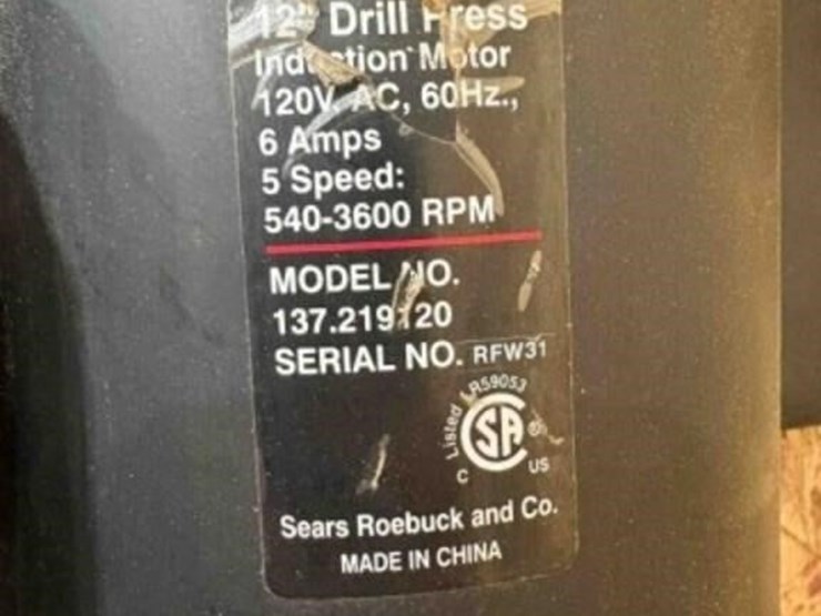 craftsman-12"-drill-press-w/stand-image-6