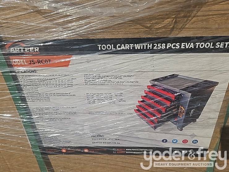 unused-2025-arteer-tools-trolley,-7-drawers,-258-pcs-image-5