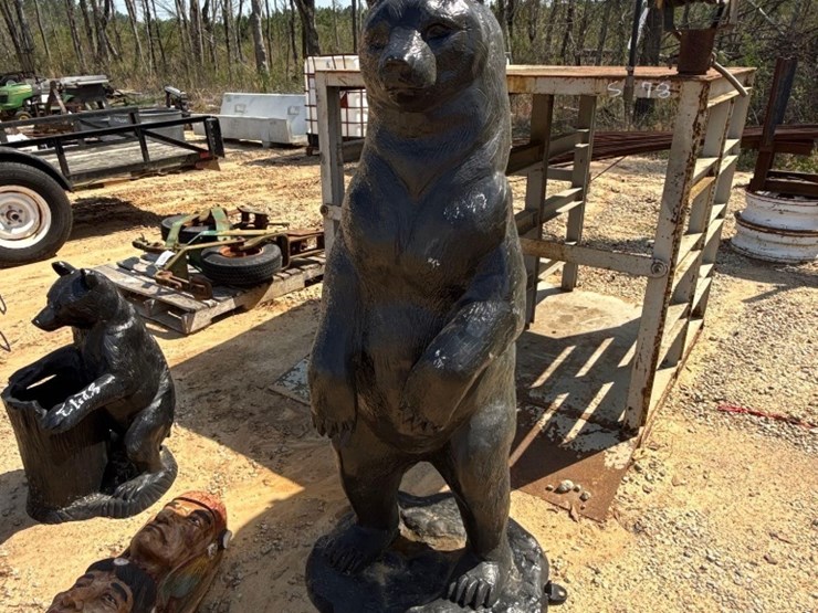 5274---metal-standing-bear-statue-image-2