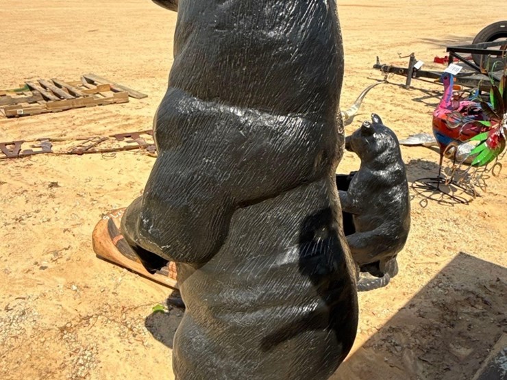 5274---metal-standing-bear-statue-image-3
