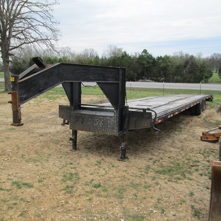 #37283 • Homemade 35' T/A Steel Gooseneck Equipment Trailer