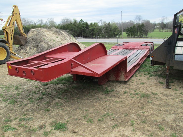 #37288-•-homemade-25'-t/a-steel-fixed-neck-lowboy-trailer-image-1