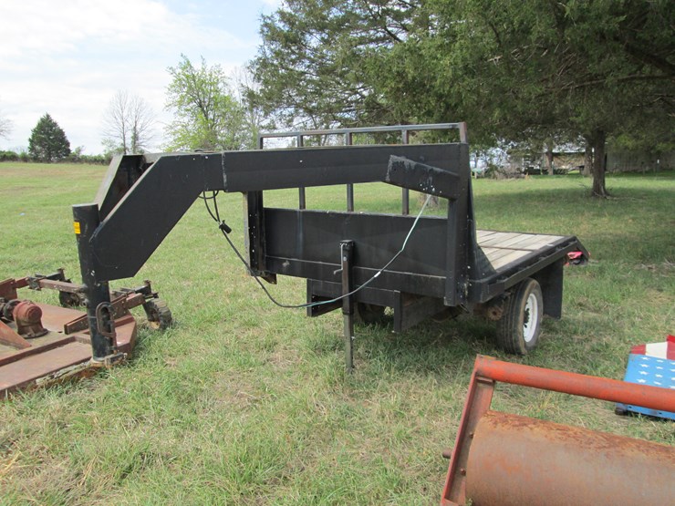 #38172-•-homemade-8'-s/a-steel-gooseneck-flatbed-trailer-image-1