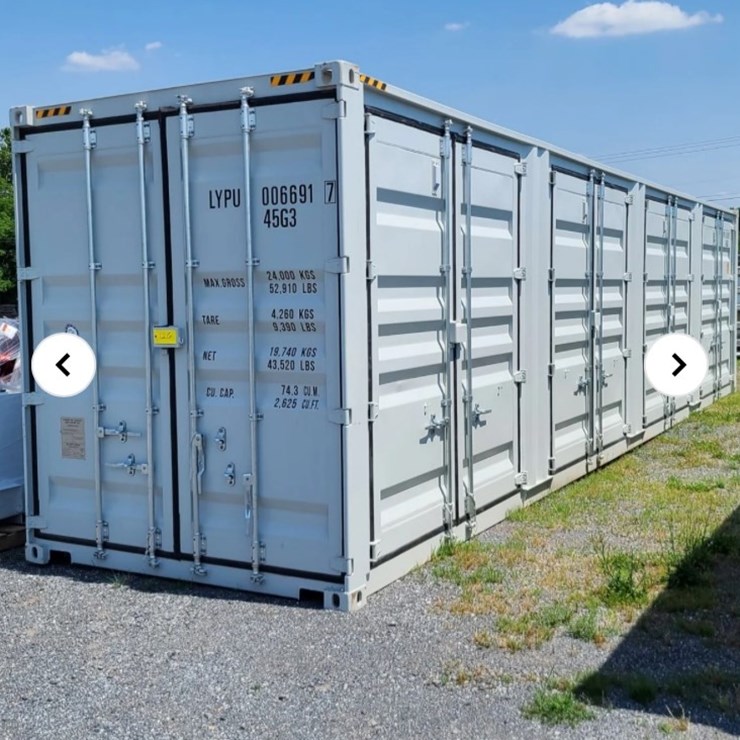 #1114 • 40' High Cube Container With 8 Side Doors - Wind/Water Tight