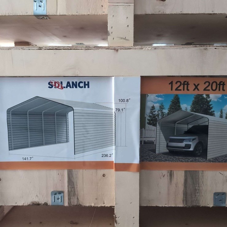 (1) SDLAUNCH SDLC1220 - 12' x 20' High End Car Port