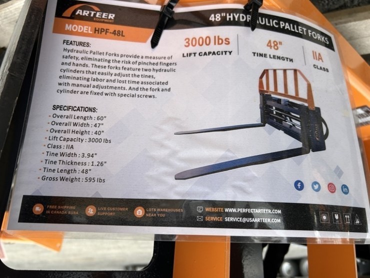 2026-arteer-hpf-48l-hydraulic-pallet-fork-image-5