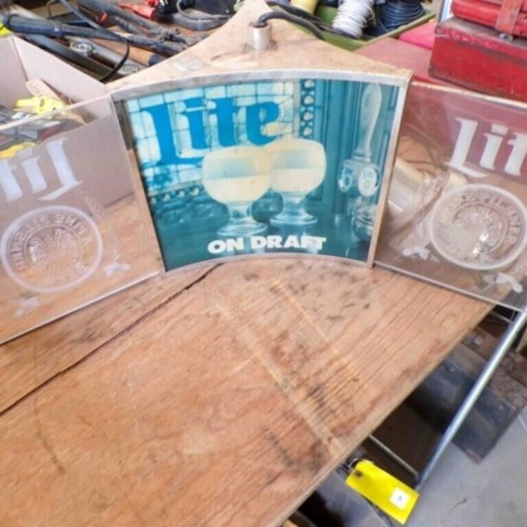 Beer sign, John Deere sign