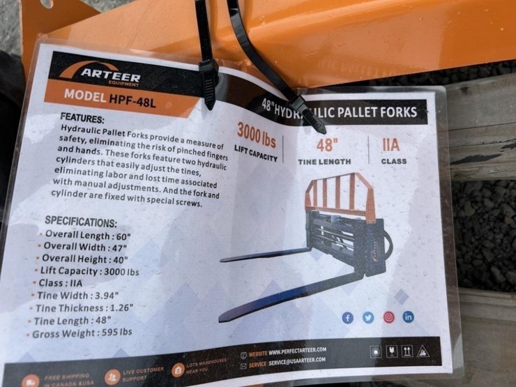 2026-arteer-hpf-48l-hydraulic-pallet-fork-image-5