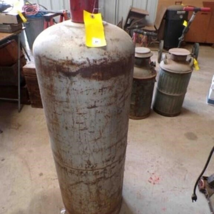LP bottle, 50" tall x 14" wide