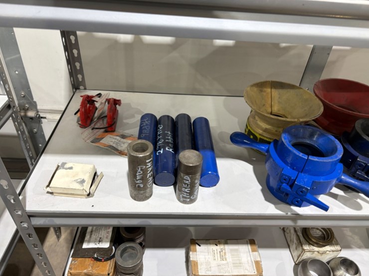 shelving-unit-w/-(unused)-xk-90-&-logan-swivel-parts,-stabbing-guides,-kelly-valve-kits,-guages,-etc-image-6