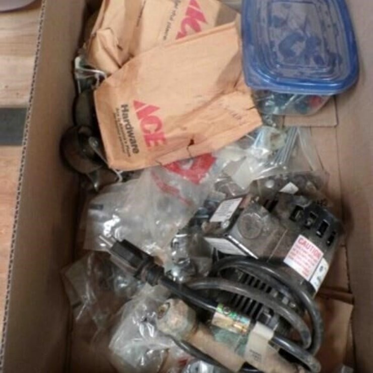 box of misc. hardware