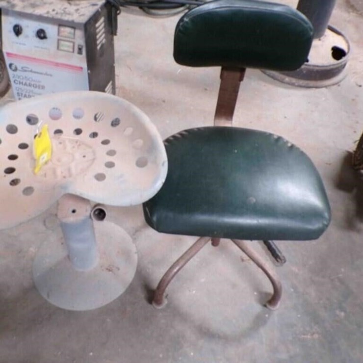tractor seat & swivel chair on rollers