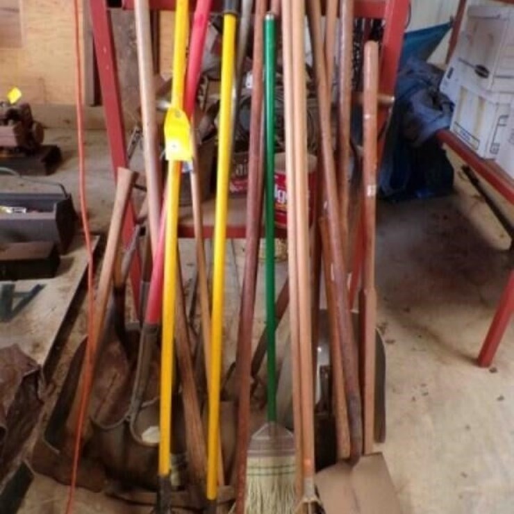 group of garden tools