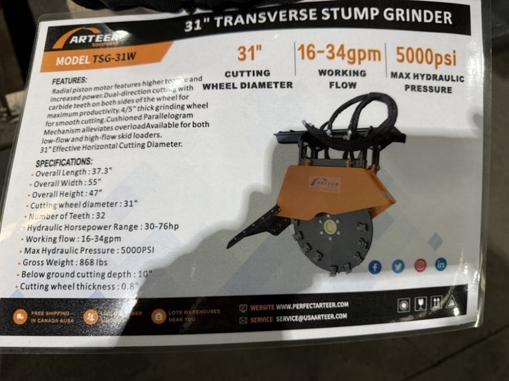 2026-arteer-tsg-31w-transverse-stump-grinder-image-8