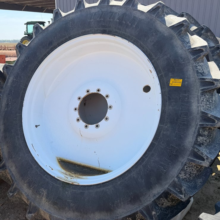 #40317 • Lot of (2) 520/85R46 Tires w/ Apache Rims