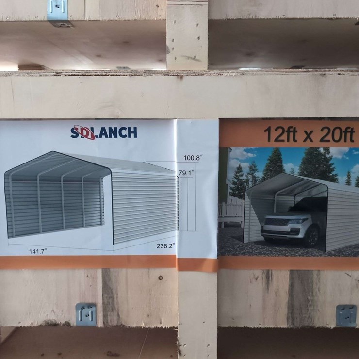 (1) SDLAUNCH SDLC1220 - 12' x 20' High End Car Port