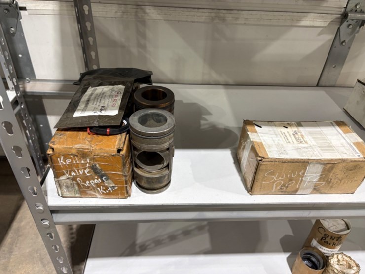 shelving-unit-w/-(unused)-xk-90-&-logan-swivel-parts,-stabbing-guides,-kelly-valve-kits,-guages,-etc-image-8