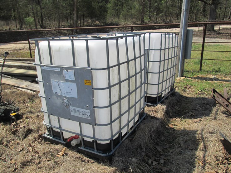 #43969-•-lot-of-(2)-plastic-totes-w/-cages-image-1