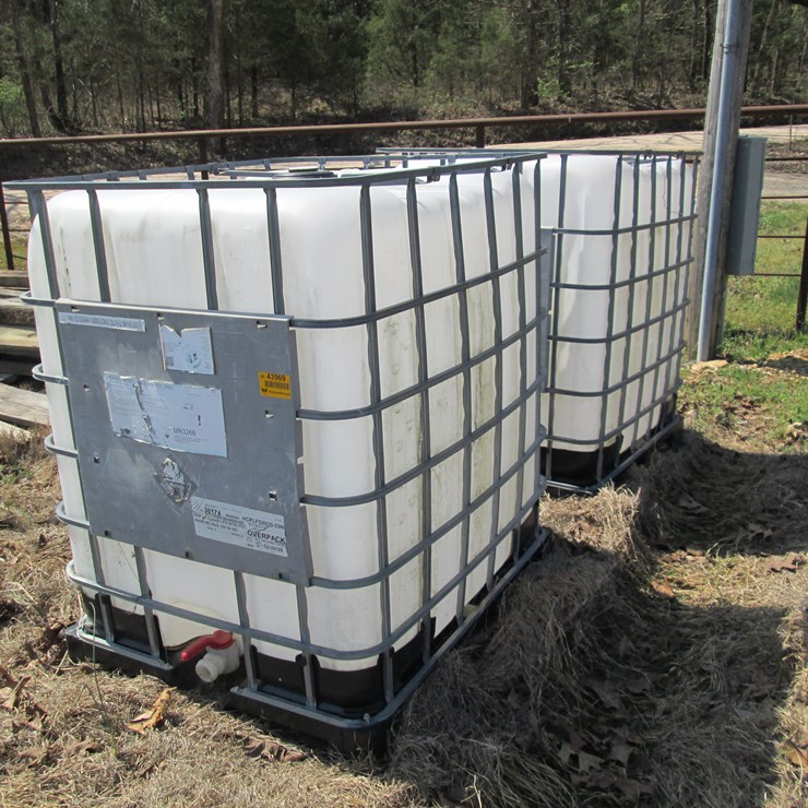 #43969 • Lot of (2) Plastic Totes w/ Cages