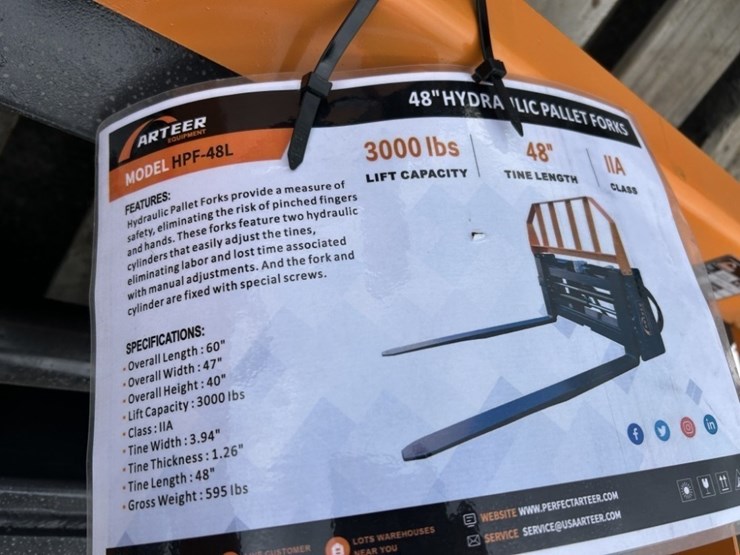 2026-arteer-hpf-48l-hydraulic-pallet-fork-image-5