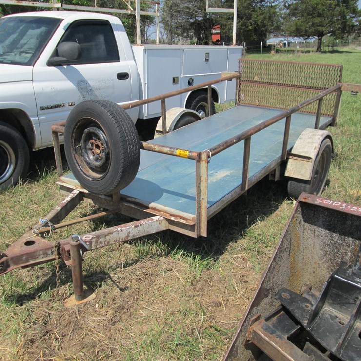 #43964 • Homemade 10' S/A Steel Utility Trailer