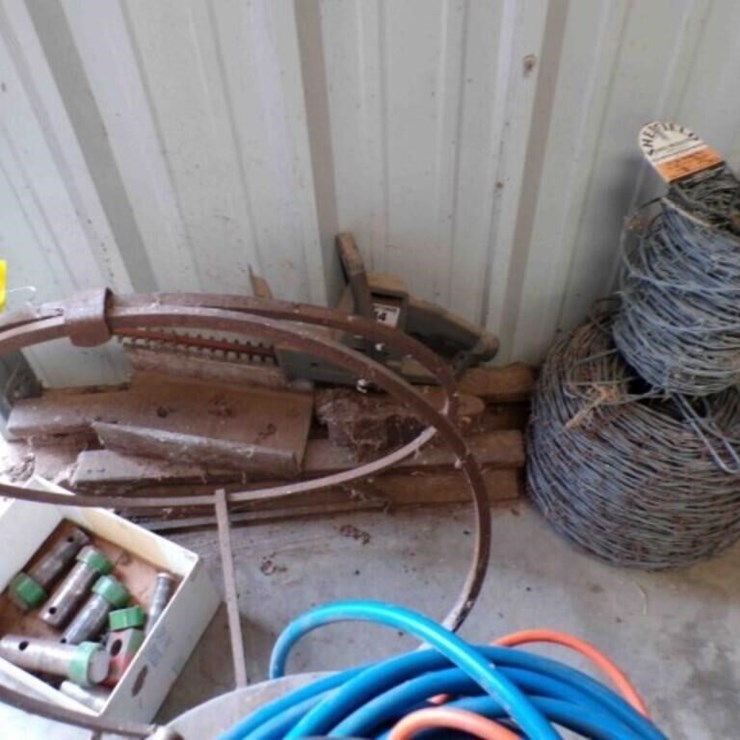 Barbwire, iron rail cut offs