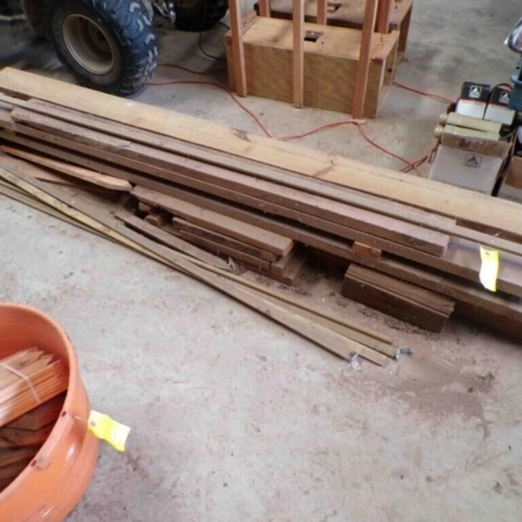 small group of lumber