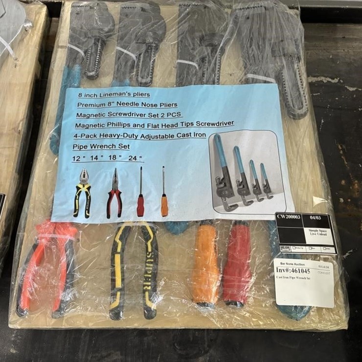 Cast Iron Pipe Wrench Set