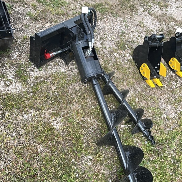mini skid steer auger with 2 bits