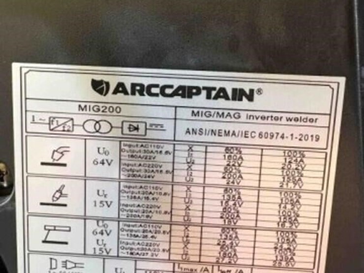 arccaptain-mig-200-welder-w/spool-gun-image-8