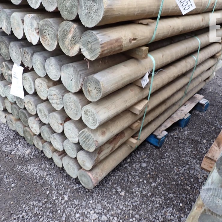 (45) 4" X 8' RED PINE POSTS